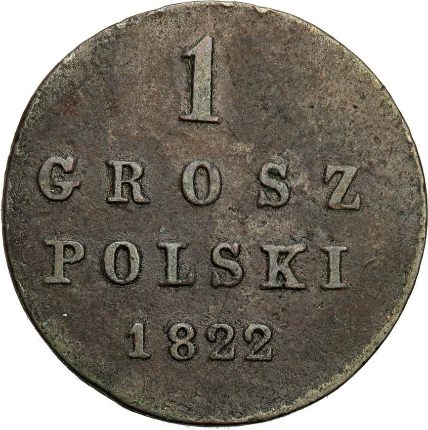 Polska XIX w./Rosja. Aleksander l. 1 grosz polski 1822 IB, Warszawa
